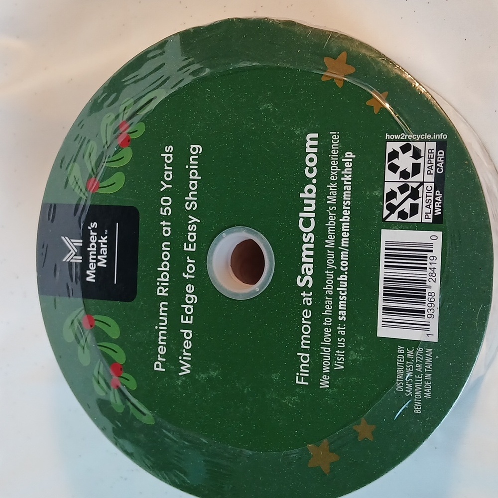 Merry Christmas Ribbon with Red Script - Picture 3 of 5